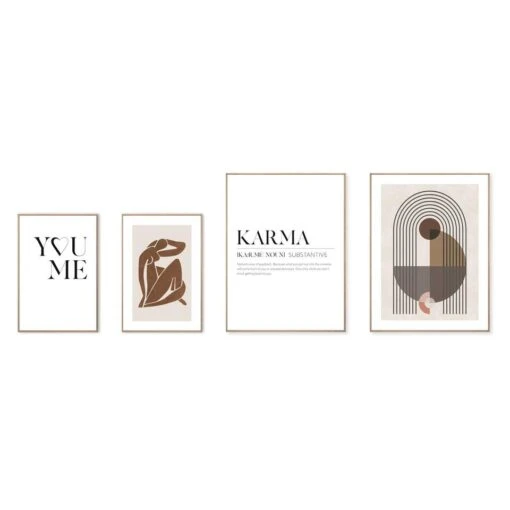 Set Poster Met Lijst - Karma -Lifestyle-Productwinkel 1000006541