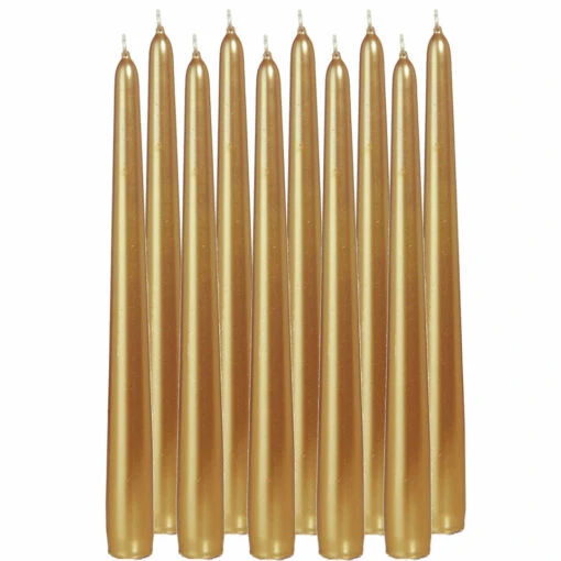 Trend Candles Dinerkaarsen - 12 Stuks - Goud - 8 Branduren - 25 Cm -Lifestyle-Productwinkel 1000010677