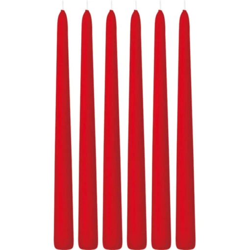 Trend Candles Dinerkaarsen - 6x - Rood - 13 Branduren - 30 Cm -Lifestyle-Productwinkel 1000010680