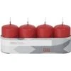 Trend Candles Stompkaarsen - 4 Stuks - Rood - 18 Branduren -Lifestyle-Productwinkel 1000012767