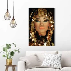 Schilderij Arabische Prinses 90x60 Cm Goudkleurig -Lifestyle-Productwinkel 1000013729 0101