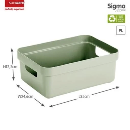 Sigma Home Opbergbox 9L Groen -Lifestyle-Productwinkel 1000014101 0101