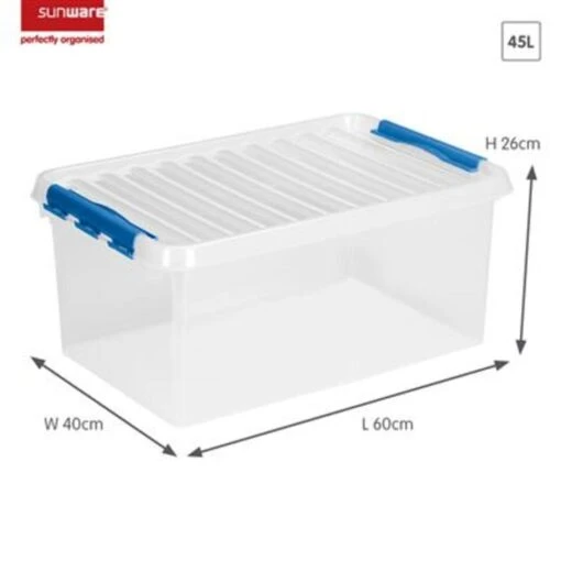 Q-line Opbergbox 45L Transparant Blauw -Lifestyle-Productwinkel 1000014164 0101