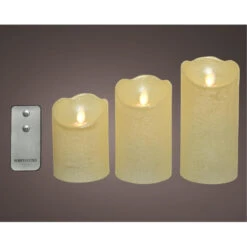 Merkloos LED Kaarsen - 3 Stuks - Creme Wit - Met Afstandsbediening -Lifestyle-Productwinkel 1000014629 0103