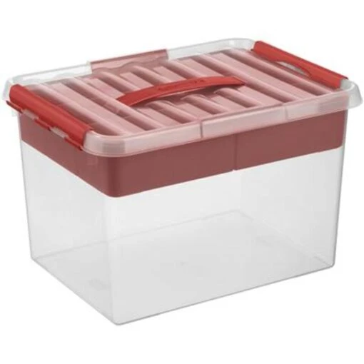 Q-line Opbergbox Met Inzet 22L Transparant Rood -Lifestyle-Productwinkel 1000018255