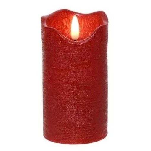 Merkloos Stompkaars - Rood - Flakkerend - LED Kaars - 13 Cm -Lifestyle-Productwinkel 1000019918