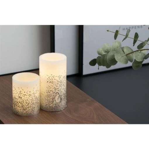 Pauleen Glowing Glitter Candle Whiteglitter Silvr. -Lifestyle-Productwinkel 1000021055 0101