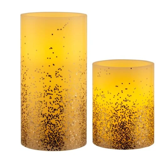 Pauleen LED-kaarsen Wax Golden Glitter - 2 Stuks -Lifestyle-Productwinkel 1000021059 0101