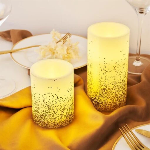 Pauleen LED-kaarsen Wax Golden Glitter - 2 Stuks -Lifestyle-Productwinkel 1000021059 0103