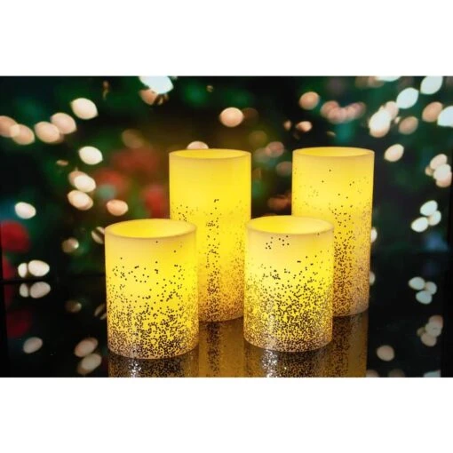 Pauleen LED-kaarsen Wax Golden Glitter - 4 Stuks -Lifestyle-Productwinkel 1000021063 0101