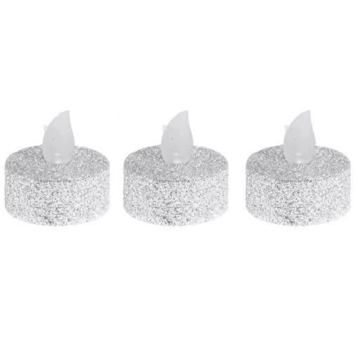 Merkloos Bellatio Decorations Waxinelichtjes - LED - 6 Stuks - Zilverkleurig -Lifestyle-Productwinkel 1000021727