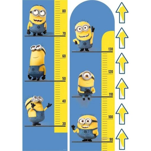 Minions Muursticker Meetlat - 135 Cm - Vinyl -Lifestyle-Productwinkel 1000031372