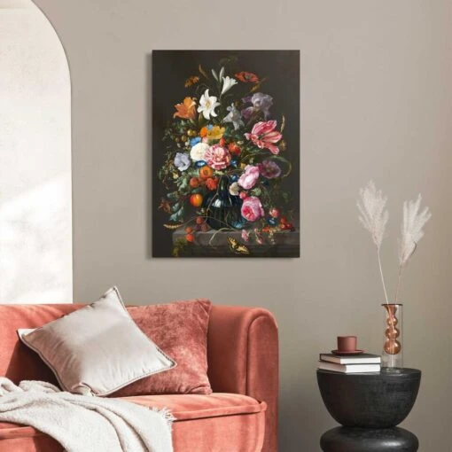 Plexiglasschilderij De Heem Stilleven Met Bloemen Op Vaas 70x50 Cm Zwart -Lifestyle-Productwinkel 1000038171 0101