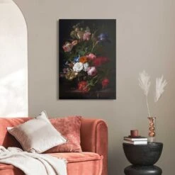 Alu-Dibond De Heem Bloemen 70x50 Cm Zwart -Lifestyle-Productwinkel 1000047124 0101