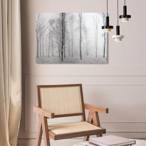 Alu-Dibond Winters Bos 50x70 Cm Wit -Lifestyle-Productwinkel 1000047131 0101