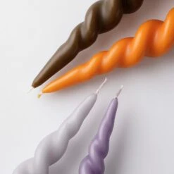 Mica Decorations Twist Kegelkaars - Set Van 3 - H25 X Ø5 Cm - Lila -Lifestyle-Productwinkel 1000064809 0110