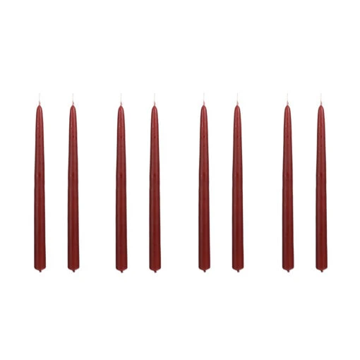 Mica Decorations Dinerkaars - Set Van 8 - H29 X Ø2,2 Cm - Bordeaux -Lifestyle-Productwinkel 1000064810