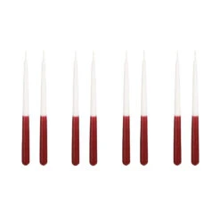 Mica Decorations Dip-dye Dinerkaars - Set Van 8 - H30 Cm - Bordeaux -Lifestyle-Productwinkel 1000065546 0100