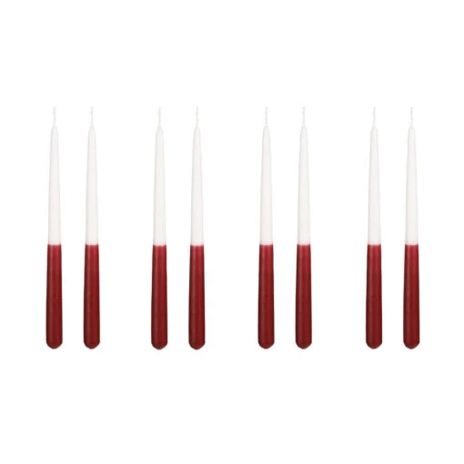 Mica Decorations Dip-dye Dinerkaars - Set Van 8 - H30 Cm - Bordeaux -Lifestyle-Productwinkel 1000065546