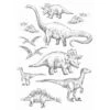 ESTAhome Muursticker - Dinosaurussen - Zwart Wit - 47,5 Cm X 66 Cm - 156105 -Lifestyle-Productwinkel 1000074768