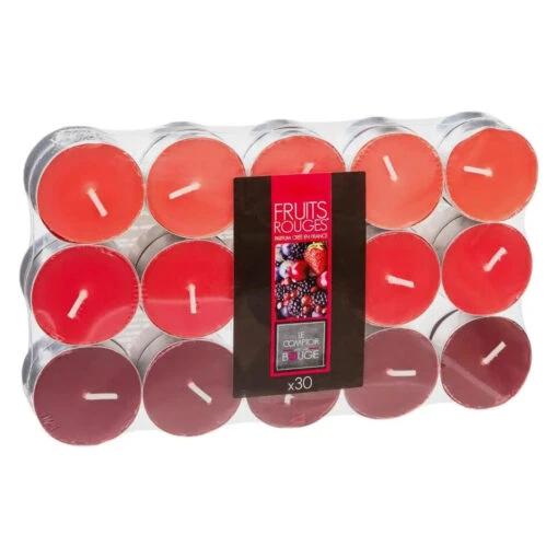 Atmosphera Geurkaars Waxine/theelicht - 30 ST - Rood Fruit - 3,5 Uur -Lifestyle-Productwinkel 1000077543