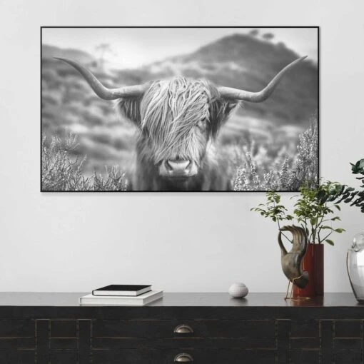 Art Frame Schotse Hooglander 70x118 Cm Zwart-Wit -Lifestyle-Productwinkel 1000085524 0101