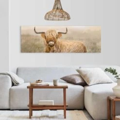 Schilderij Hooglander 52x156 Cm Beige -Lifestyle-Productwinkel 1000085529 0101