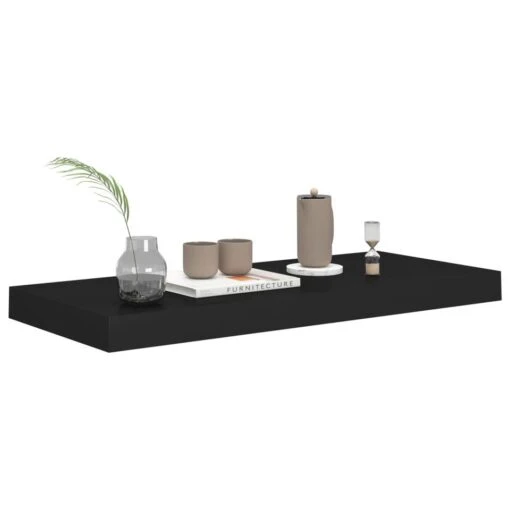 VidaXL Wandschappen Zwevend 2 St 60x23,5x3,8 Cm MDF Zwart -Lifestyle-Productwinkel 1000086989 0102