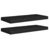 VidaXL Wandschappen Zwevend 2 St 60x23,5x3,8 Cm MDF Zwart -Lifestyle-Productwinkel 1000086989