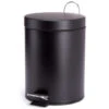 MSV Badkamer/toilet Pedaalemmer - Zwart - 5 Liter - 20 X 28 Cm -Lifestyle-Productwinkel 1000090236