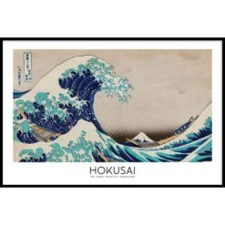 Walljar - Katsushika Hokusai - The Great Wave - Poster Met Lijst / 40 X 60 Cm -Lifestyle-Productwinkel 1000091292 0101