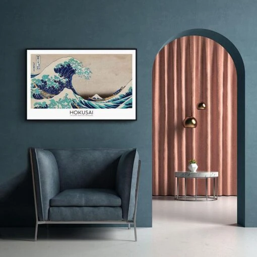 Walljar - Katsushika Hokusai - The Great Wave - Poster Met Lijst / 40 X 60 Cm -Lifestyle-Productwinkel 1000091292 0103