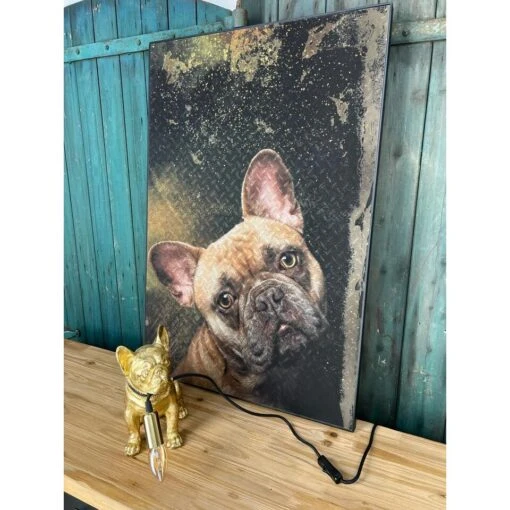 SarinArt Schilderij Bulldog - Aluminium -Lifestyle-Productwinkel 1000094336 0103