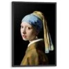 Ingelijste Poster Vermeer Meisje Met De Parel 93x63 Cm Geel -Lifestyle-Productwinkel 1000095053