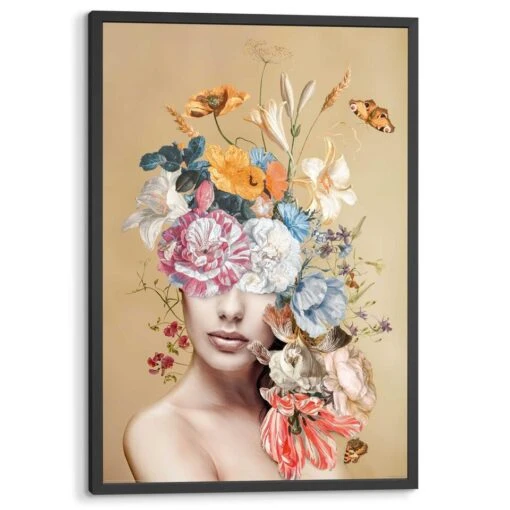 Ingelijste Poster Bloemrijk 93x63 Cm Bont -Lifestyle-Productwinkel 1000095071