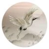 Glasschilderij Kraanvogels In Pastel Ø 50 Cm Beige -Lifestyle-Productwinkel 1000097339