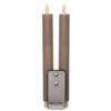 Anna Collection LED Dinerkaarsen - 2x St - Taupe Kleur - 23 Cm -Lifestyle-Productwinkel 1000099220