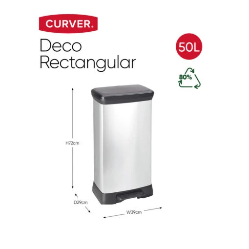 Curver Decobin Prullenbak - 50L - 2 Stuks - Metallic -Lifestyle-Productwinkel 1148669111 0101