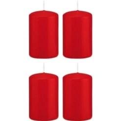 Trend Candles Stompkaarsen - 4 Stuks - Rood - 18 Branduren -Lifestyle-Productwinkel 1773bec16c5c41bcafff2bc195118e2e