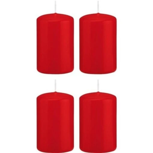 Trend Candles Stompkaarsen - 4 Stuks - Rood - 18 Branduren -Lifestyle-Productwinkel 1773bec16c5c41bcafff2bc195118e2e