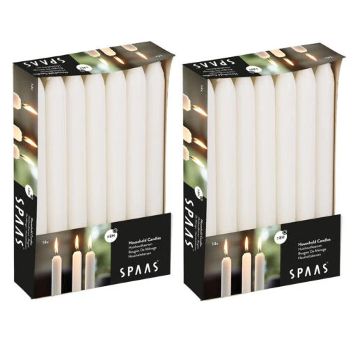 Candles By Spaas Dinerkaarsen - 14 Stuks - Wit - 8 Branduren -Lifestyle-Productwinkel 48b5a74ad68a492b8ec1643b47b27ae0