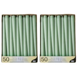 Conpax Candles Dinerkaarsen - 50x - Jade Groen - 7 Branduren - 25 Cm -Lifestyle-Productwinkel 7e06d38783b04f6fa3be1f1848975ce2