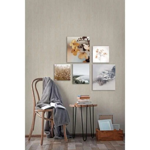 Wohnidee Canvas Set Van 5 Bergen & Zee - Bruin/grijs - 60x80 Cm -Lifestyle-Productwinkel 81028269 0200