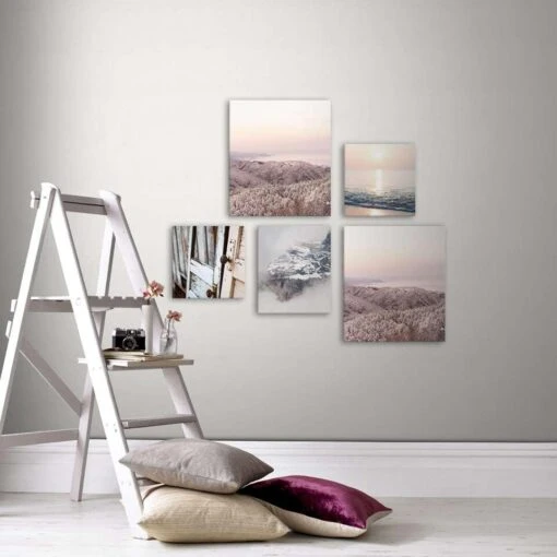 Wohnidee Canvas Set Van 5 Zen - Roze - 60x80 Cm -Lifestyle-Productwinkel 81028271 0200