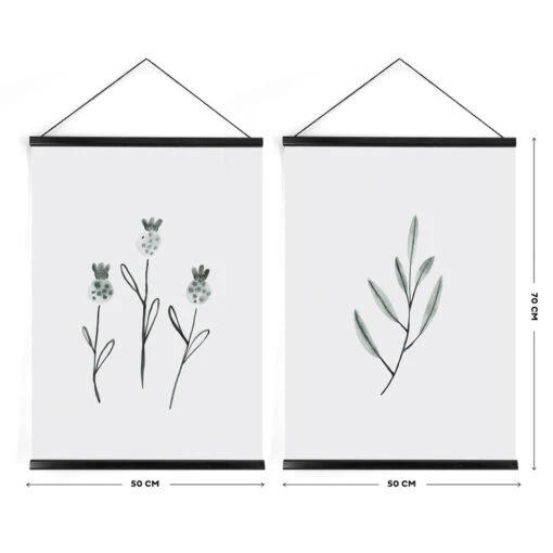 Art For The Home - Hanging Poster Set Van 2 - Botanisch Duo - 2 X -Lifestyle-Productwinkel 81691f600f534c70b6075f5ea668247e