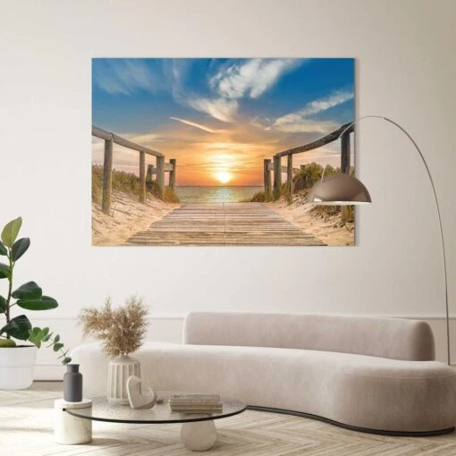 Schilderij Zonsondergang Aan Het Strand 100x140 Cm Oranje -Lifestyle-Productwinkel d659f66ccfc34739a6a3e4711359e515