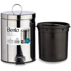 Berilo Pedaalemmer - Zilverkleurig - 5 L - 20 X 27 Cm -Lifestyle-Productwinkel d7465dbb7c2e4dfcb11f03af614283f0